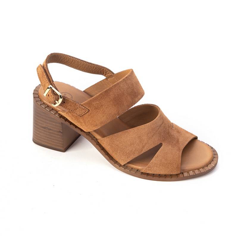 500-7003-204-tan-suede Босоножки жен.замша-кожа коричневый